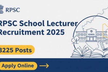 RPSC School Lecturer Recruitment 2025