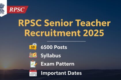 RPSC Senior Teacher Recruitment 2025