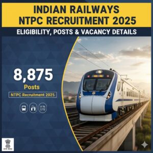 Indian Railways NTPC Recruitment 2025 for 8,875  Posts