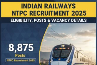 Indian Railways NTPC Recruitment 2025 for 8,875 Posts
