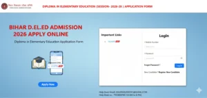 Bihar D.El.Ed Admission 2026