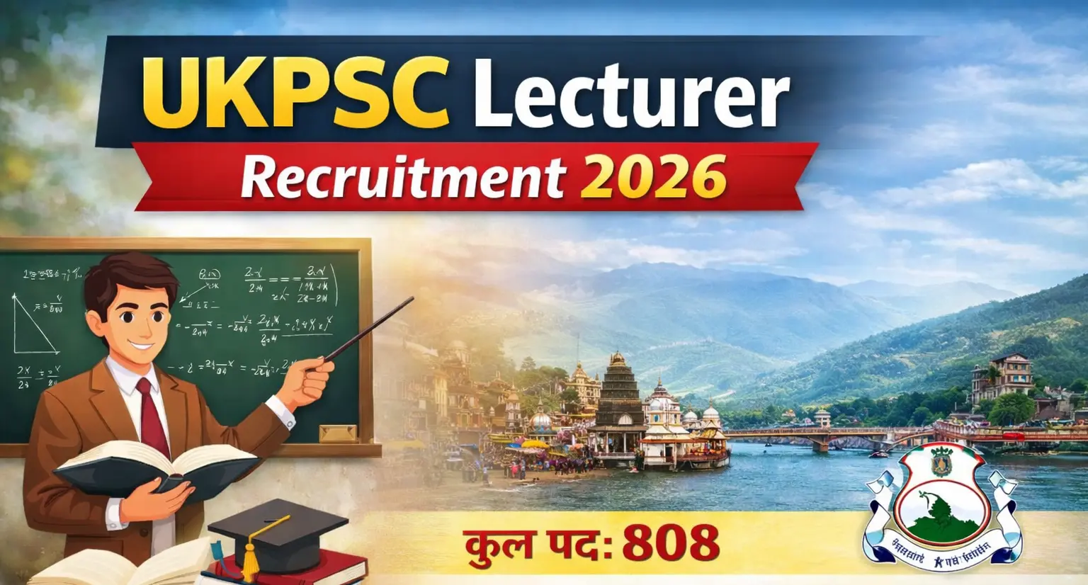 UKPSC Lecturer Recruitment 2026: 808 पदों के लिए नोटिफिकेशन जारी, आज से आवेदन शुरू