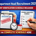 BPSC विभागाध्यक्ष भर्ती 2025 दस्तावेज सत्यापन कार्यक्रम जारी, यहाँ देखें पूरा शेड्यूल