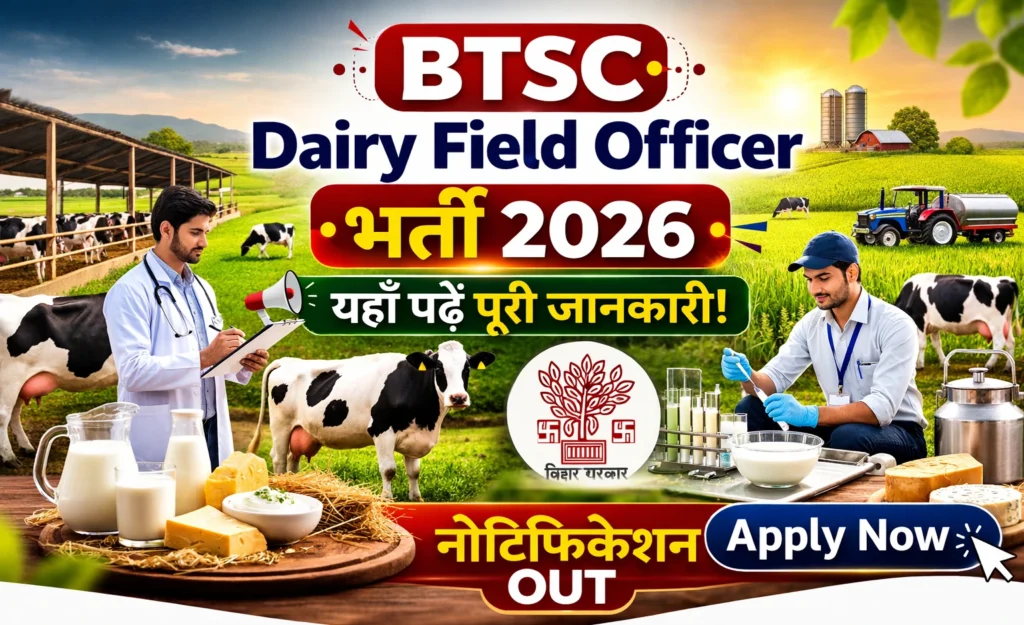 BTSC Dairy Field Officer Recruitment 2026