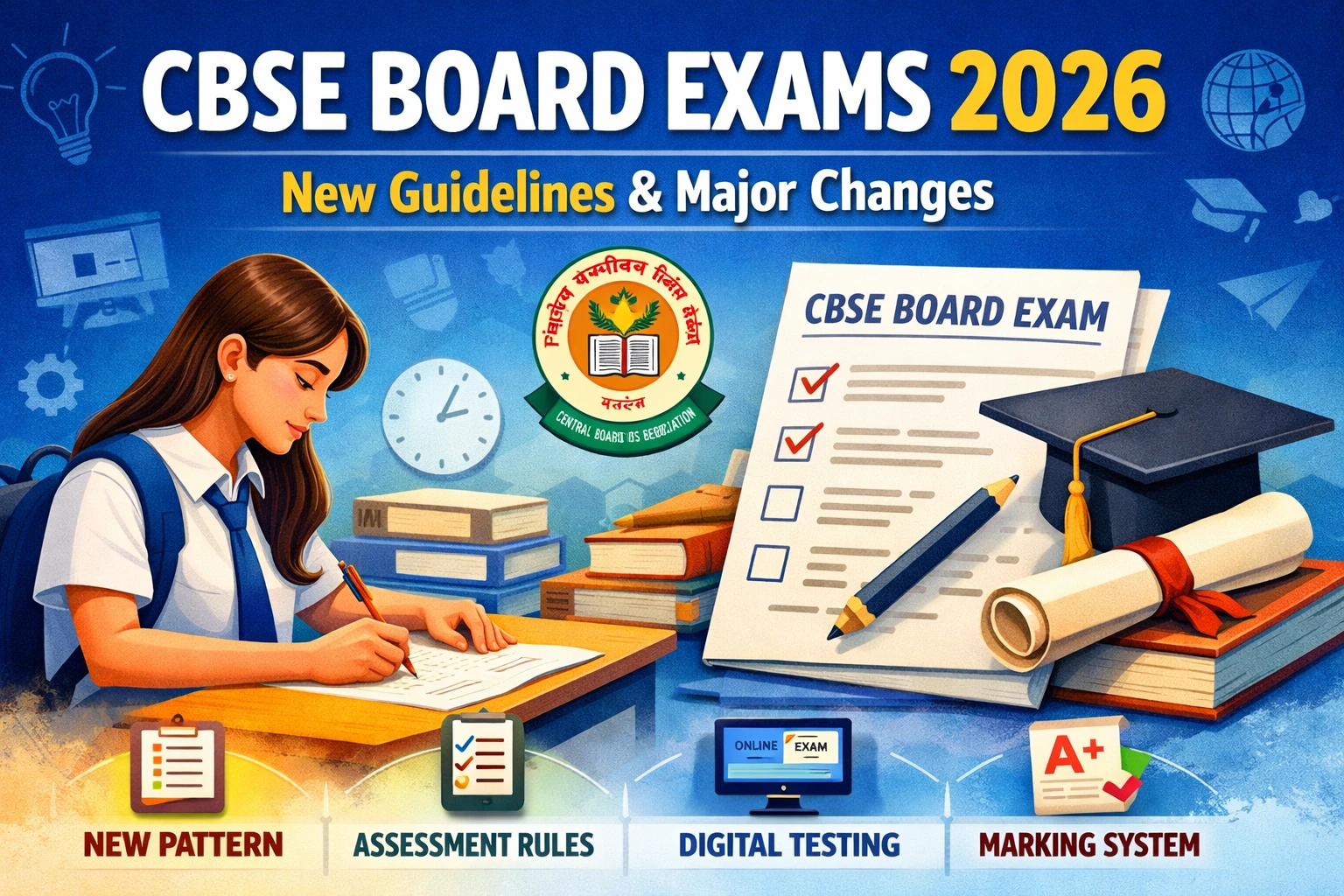 CBSE Board Exams 2026 नई गाइडलाइन्स और परीक्षा प्रणाली