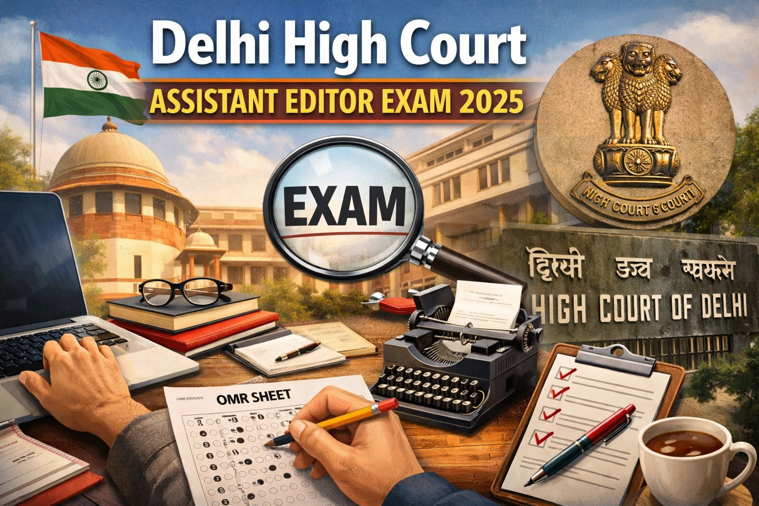 Delhi High Court Assistant Editor Exam 2025: लिखित परीक्षा की तारीख घोषित, एडमिट कार्ड डाउनलोड लिंक यहाँ देखें