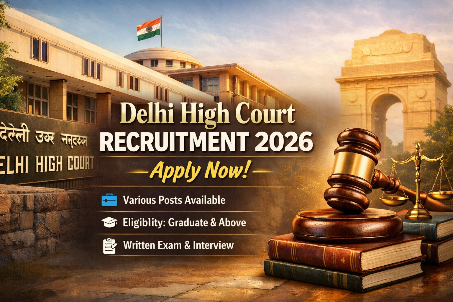 Delhi High Court Recruitment 2026: जूनियर ज्यूडिशियल असिस्टेंट के 152 पदों पर निकली भर्ती, जानें पूरी जानकारी
