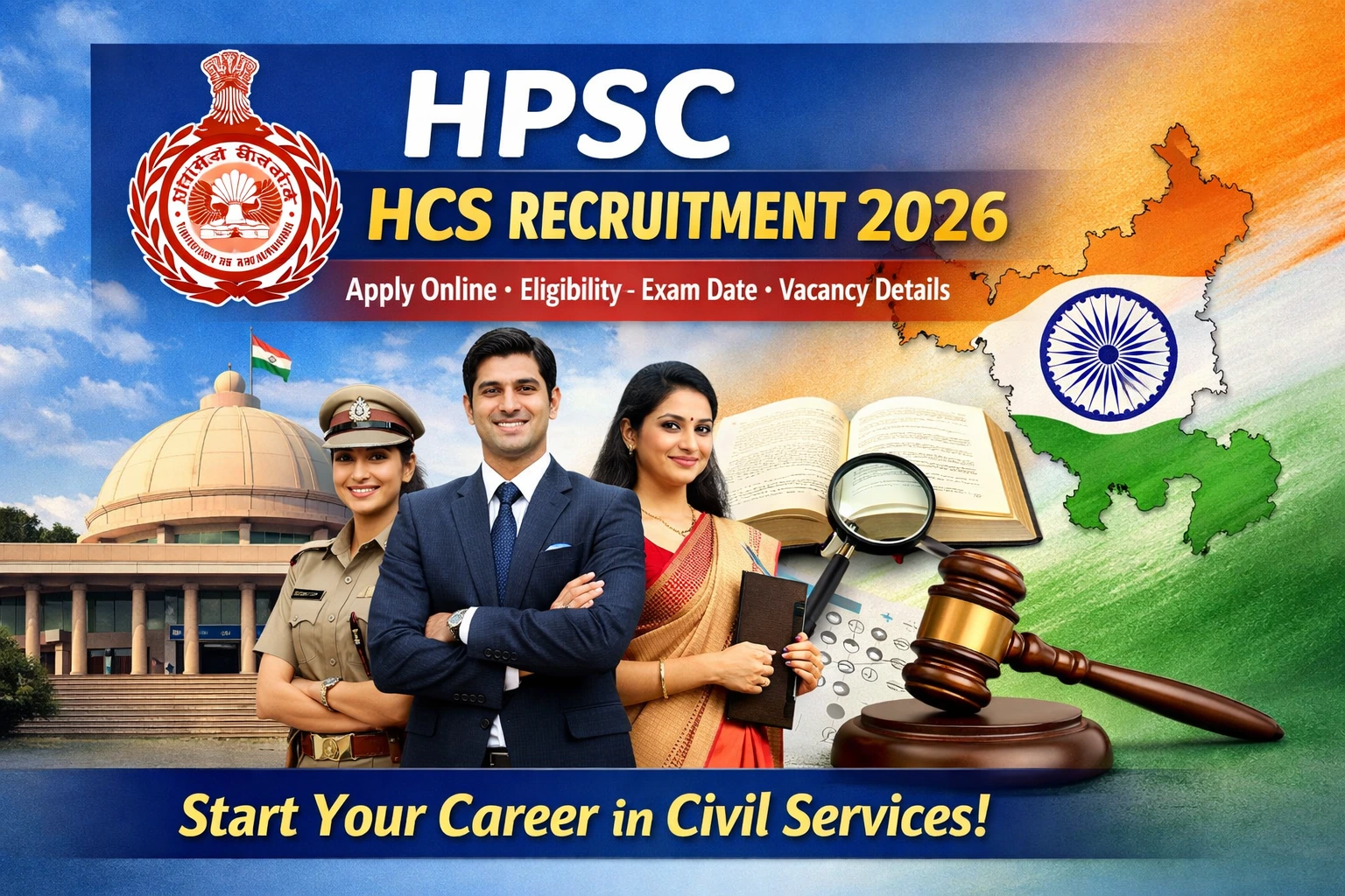 HPSC HCS Recruitment 2026: हरियाणा सिविल सेवा परीक्षा का नोटिफिकेशन जारी, 102 पदों पर भर्ती, यहाँ जानें योग्यता और आवेदन प्रक्रिया