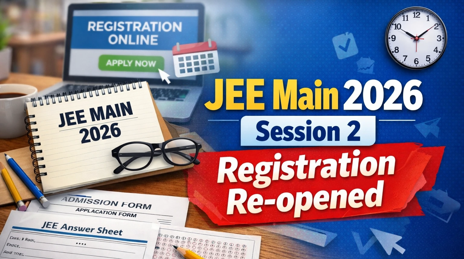 JEE Main 2026 Session 2 Registration Re-opened