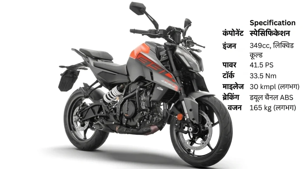 KTM Duke 350 Specifications