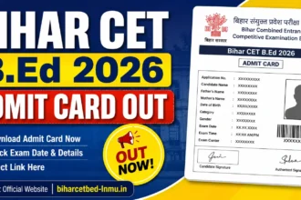 Bihar CET B.Ed Admit Card 2026