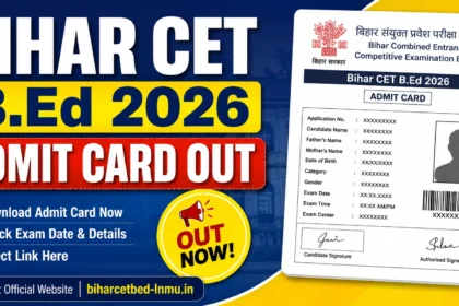 Bihar CET B.Ed Admit Card 2026