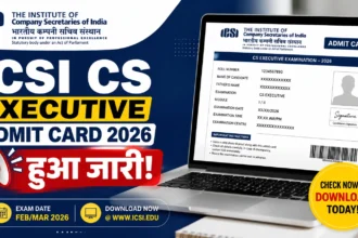 ICSI CS Executive Admit Card 2026