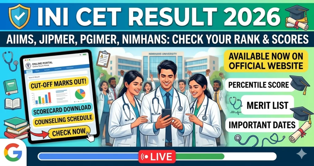 INI CET Result 2026 OUT