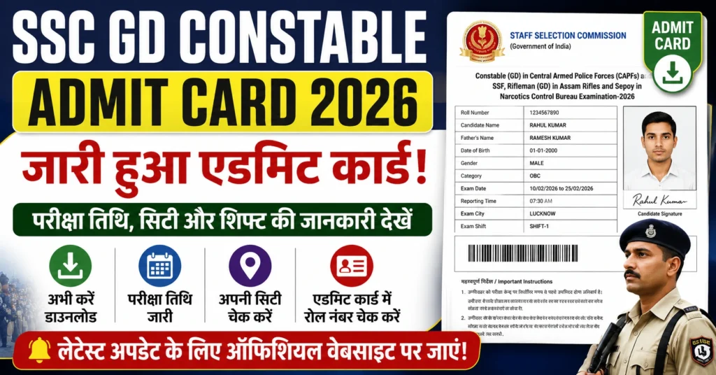 SSC GD Constable Admit Card 2026