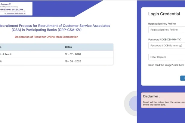 IBPS CSA Mains Result 2026