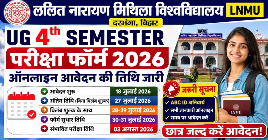 LNMU UG 4th Semester Exam Form 2026