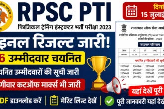 RPSC PTI Final Result 2026